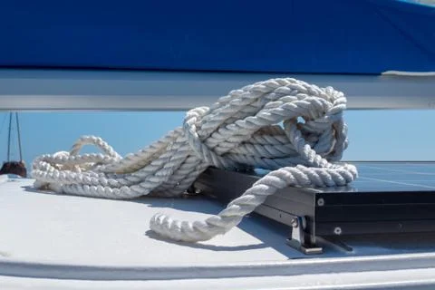 Closeup on sailing rope Foto stock