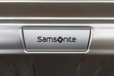Closeup of Samsonite suitcase Stock Photos