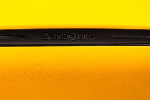 Closeup of Samsonite suitcase Stock Photos