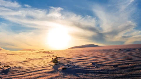 Closeup sandy desert dune at the sunset Stock Footage 321867287