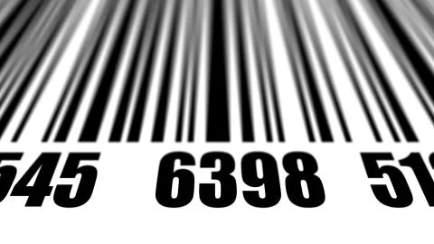 Closeup of scanning barcode. Illustrazione stock