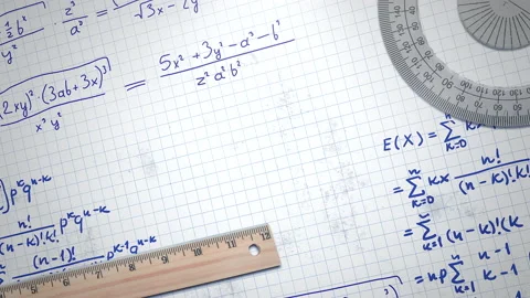 Closeup school elements on paper sheet Vídeos de archivo 169725359