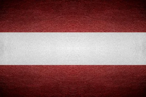 Closeup screen austria flag concept on pvc leather for background Stock Photos