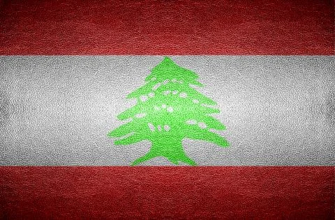 Closeup screen labanon flag concept Stock Photos