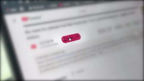 Closeup screen mouse cursor click subscribe button Stock Footage 329460755