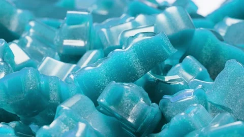 Closeup. Seamless Loop Background. Gummy bears candy. Green reigns supreme jelly Stock Footage 197364263