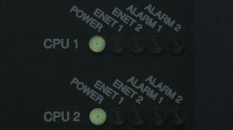 Closeup of server interface panel Video stock 57748012