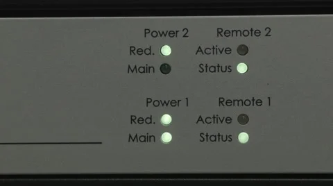 Closeup of server interface panel Video stock 57749394