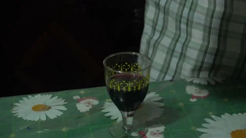 Closeup serving wine in a glass goblet Stock Footage 146676570