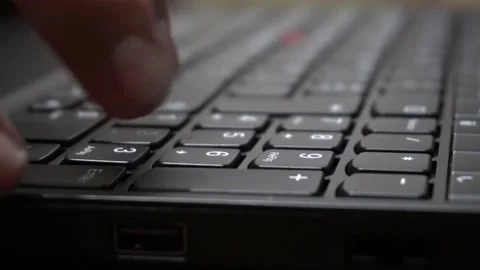 Closeup setting the password with the numeric keypad of a new recently bought Stock Footage 157995306