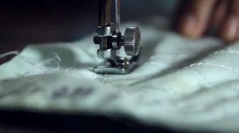 Closeup of sewing machine Stock Footage 60163532
