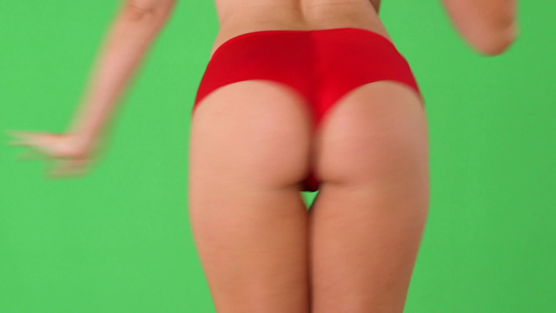Closeup of sexy woman's behind in red pa, Stock Video