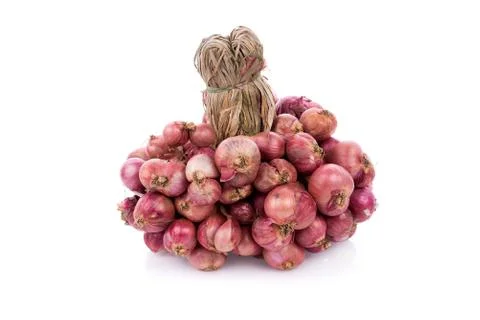 Closeup shallots isolate on white background Photos