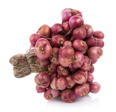 Closeup shallots isolate on white background 写真素材