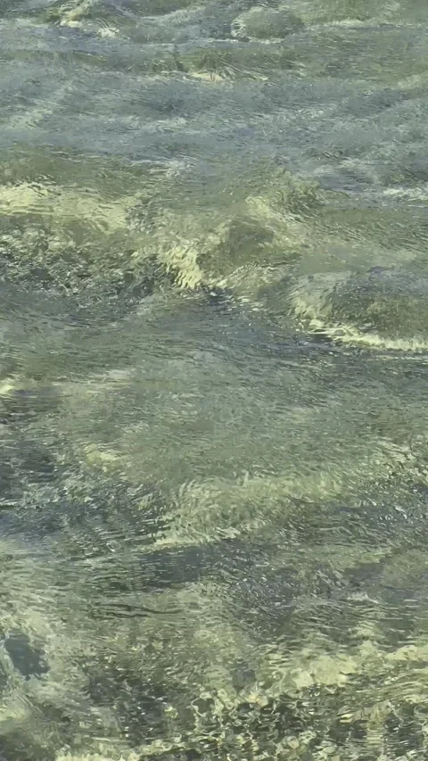 CloseUp of Shallow Ocean Water Dynamic Currents Stock Footage 248447915