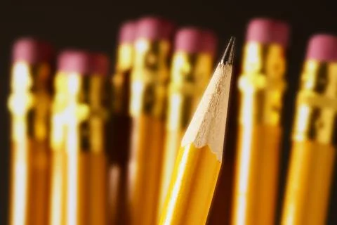 Closeup Of Sharp Pencil Foto stock