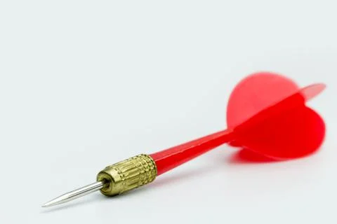 Closeup sharp red darts. Stock Photos