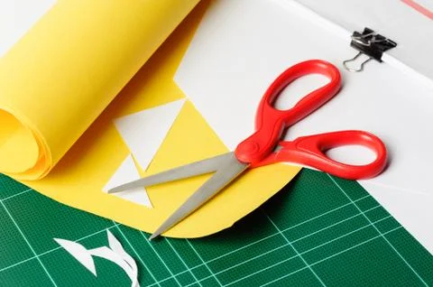 Closeup sharp scissors Foto stock