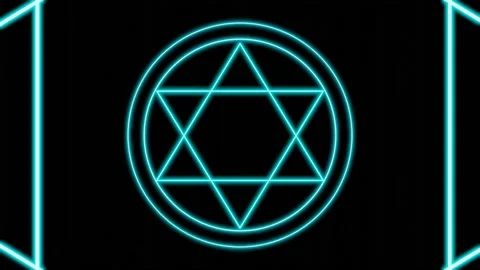 Closeup shiny magic sign design and concept geometry style high resolution. Stock Footage 153026788