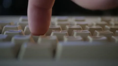 Closeup Shooting with a Keyboard and a Computer Programmer Typing Code Lines. Stock Footage 155381396
