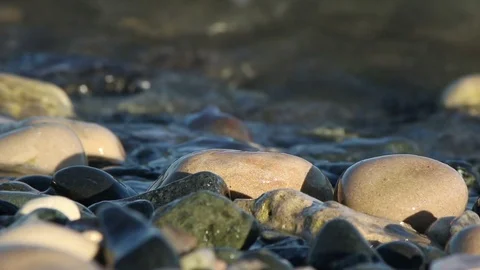 Closeup of shore pebble Stock Footage 97956710
