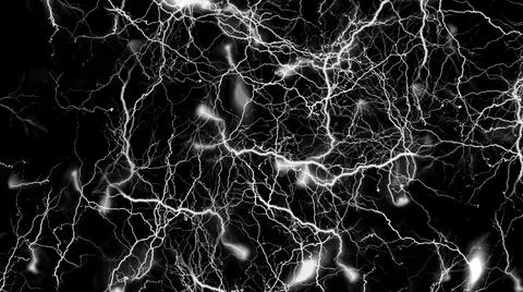 Closeup shot of abstract thunderstorm lightning background Stock Photos
