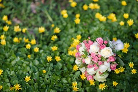 Closeup shot of beautiful wedding bouquet Foto stock