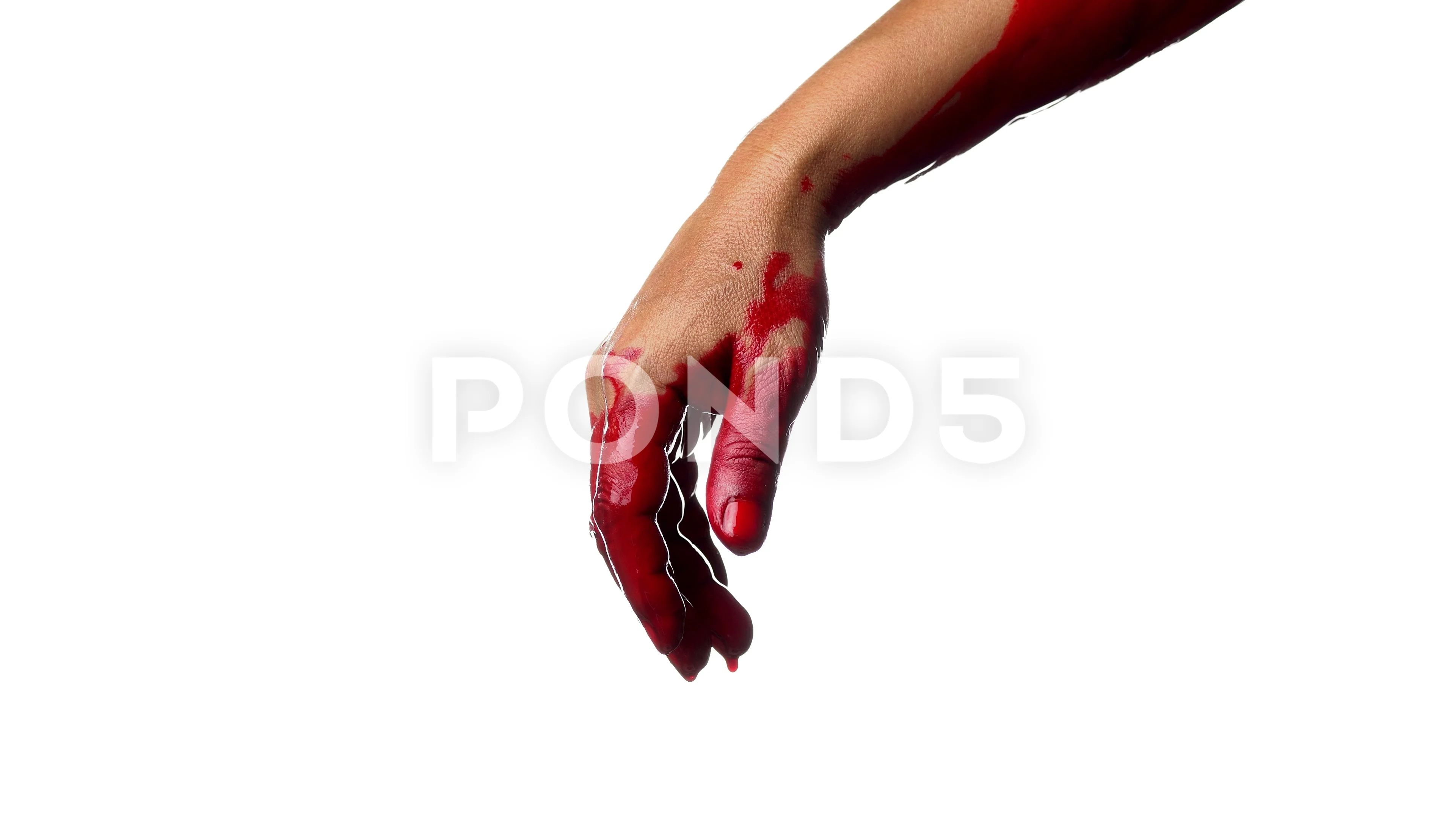 dripping blood hand