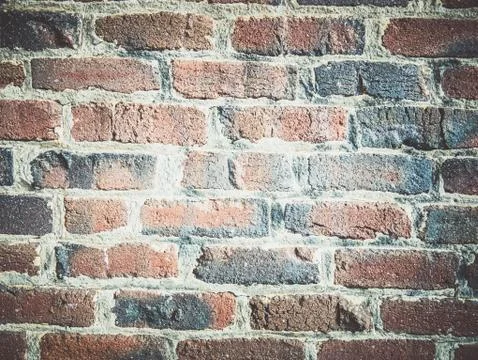 Closeup shot of a brick pattern for wallpaper/background Stock Photos