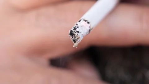 A closeup shot of a burning cigarette stick Vidéo 292552799