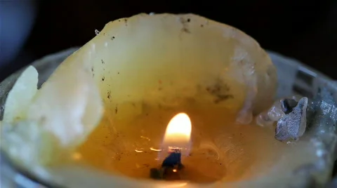Closeup shot of a candlelight Stock Footage 715918