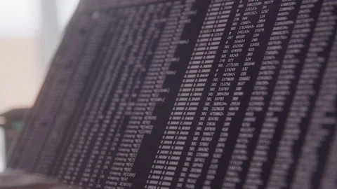 Closeup Shot of a Computer Screen with Data Coding 스톡 동영상 208785330