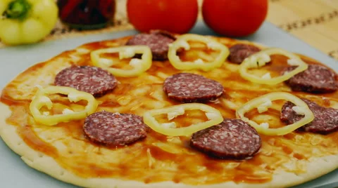 Closeup shot of Cooking pizza. Stock Footage 66312254