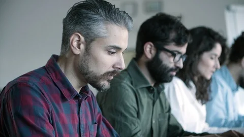 Closeup shot of focused developer working with laptop 動画素材 121402115