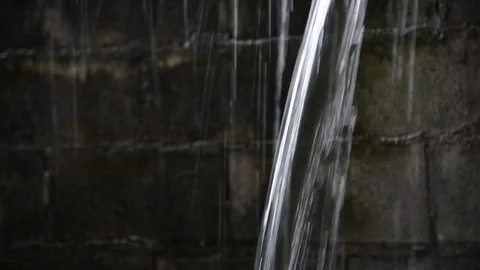 Closeup shot of heavy rain on Stock Footage 76602953