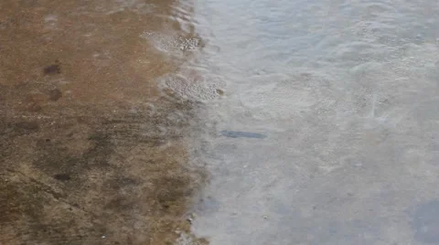 A closeup shot of heavy rain on road Stock Footage 52850331