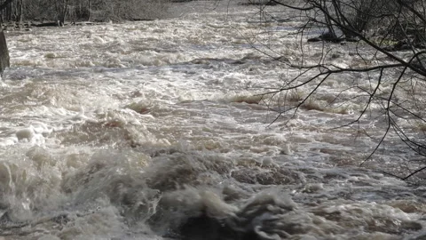 Closeup shot of a long rapid. Stock Footage 340361693