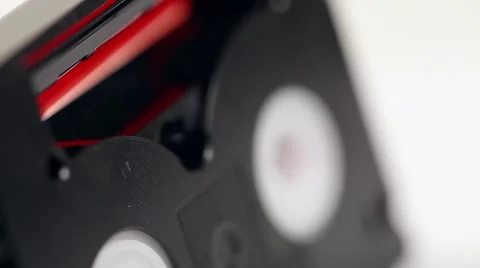 Closeup shot of a Mini DV tape Stock Footage 58656138