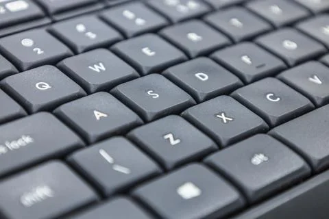 Closeup shot of a modern black computer keyboard Stock Photos