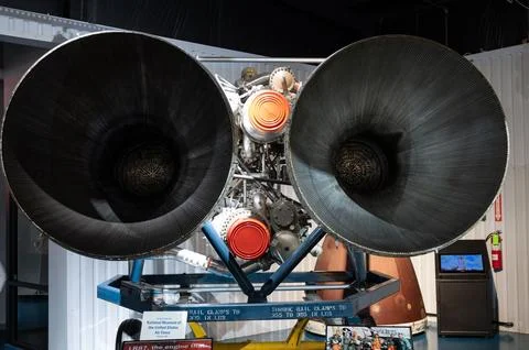 A closeup shot of an old rocket ship Propellant Stock Photos