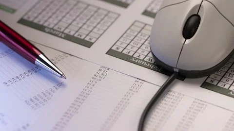 A closeup shot of a paperwork concept Stock Footage 232469150