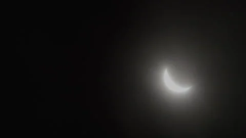 Closeup shot of a partial solar eclipse Stock Footage 271336512