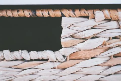 Closeup shot of patterned basket weaves wallpaper 写真素材