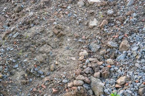 Closeup shot of repairs in the land plot Fotos de archivo