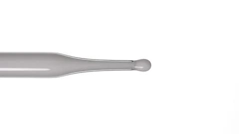 Closeup shot of scientist dripping liquid on white background. Stock Footage 317880912