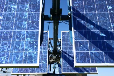 Closeup shot of Solar Panel Stockfoto's