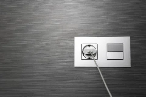 Closeup shot of a switch panel and plug point Stock Photos