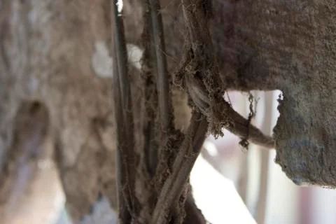 Closeup shot of torn cloths Stock Photos