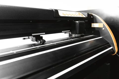 Closeup shot of Vinyl cutting plotter Stock Photos