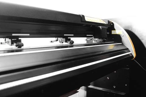 Closeup shot of Vinyl cutting plotter Fotos de archivo